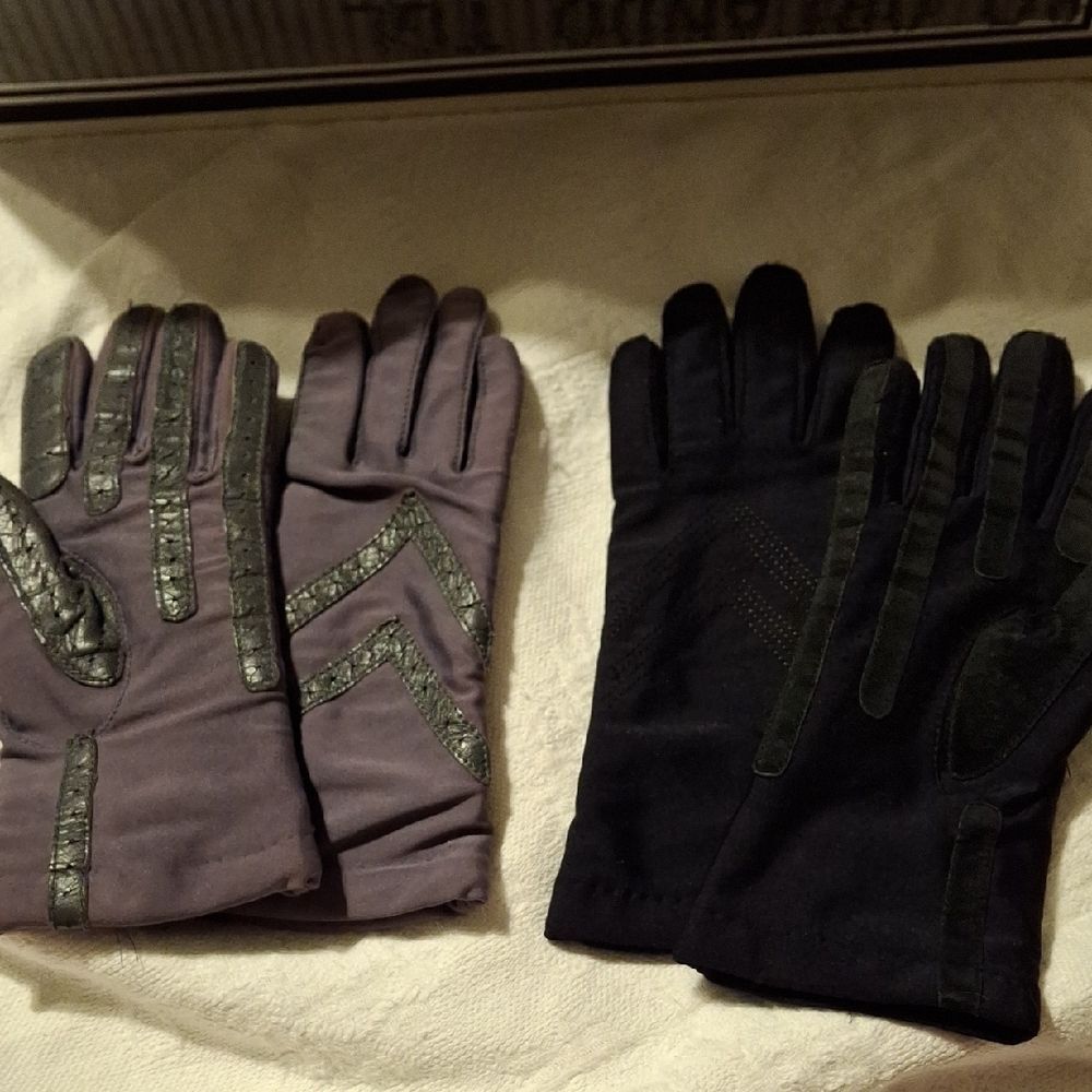 Lavender and Black Gloves